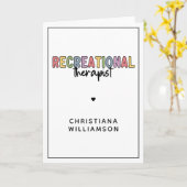 Gepersonaliseerde recreatieve therapeut kaart (Gele Bloem)