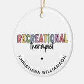 Gepersonaliseerde recreatieve therapeut keramisch ornament (Links)