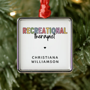 Gepersonaliseerde recreatieve therapeut metalen ornament