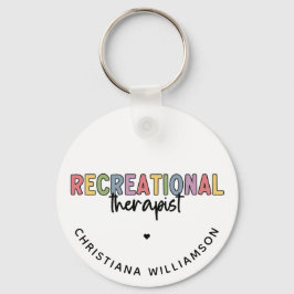 Gepersonaliseerde recreatieve therapeut sleutelhanger