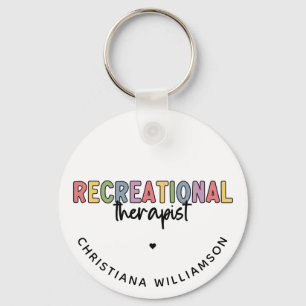 Gepersonaliseerde recreatieve therapeut sleutelhanger