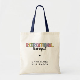 Gepersonaliseerde recreatieve therapeut tote bag