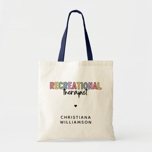 Gepersonaliseerde recreatieve therapeut tote bag (Voorkant)