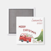 Gepersonaliseerde Red 2020 Truck Funny Kerstmis Magneet (Voorkant / Achterkant)
