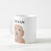 Gepersonaliseerde Red Abriot Golden Doodle Koffiemok (Voorkant links)