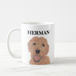 Gepersonaliseerde Red Abriot Golden Doodle Koffiemok