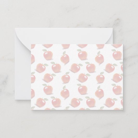 Gepersonaliseerde Red Apple kleuterschool leraar Notitiekaartje (Achterkant)
