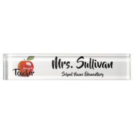 Gepersonaliseerde Red Apple kleuterschool leraar s Naambordje