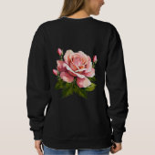 Gepersonaliseerde Red Blush  Roos Sweatshirt (Achterkant)