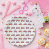 Gepersonaliseerde Red Fire truck Party Papieren Bordje (Feest)