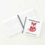 Gepersonaliseerde Red Fox Reading Journal Notitieboek (Binnen)