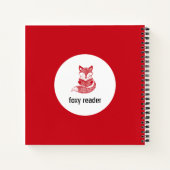 Gepersonaliseerde Red Fox Reading Journal Notitieboek (Achterkant)