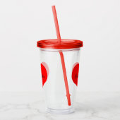 Gepersonaliseerde Red Heart Design Acryl Tumbler Drinkbeker (Links)