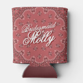 Gepersonaliseerde Red Howdy Partner Bachelorette Blikjeskoeler (Achterkant)