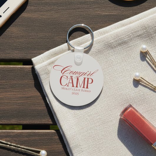 Gepersonaliseerde Red Howdy Partner Bachelorette Sleutelhanger