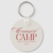 Gepersonaliseerde Red Howdy Partner Bachelorette Sleutelhanger (Voorkant)