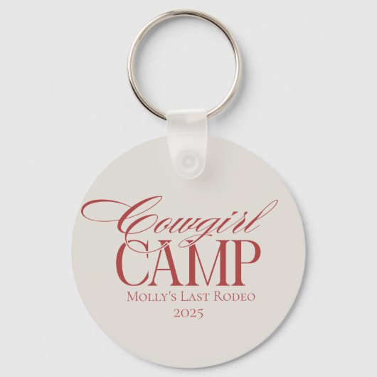 Gepersonaliseerde Red Howdy Partner Bachelorette Sleutelhanger (Voorkant)