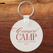 Gepersonaliseerde Red Howdy Partner Bachelorette Sleutelhanger (Voorkant)