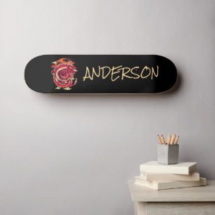 Gepersonaliseerde Red Japan dragon skateboard