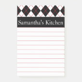 Gepersonaliseerde Red Kitchen Post Het merkt op Gi Post-it® Notes (Voorkant)
