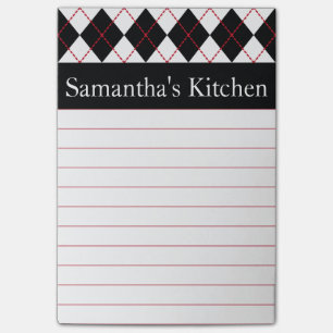Gepersonaliseerde Red Kitchen Post Het merkt op Gi Post-it® Notes