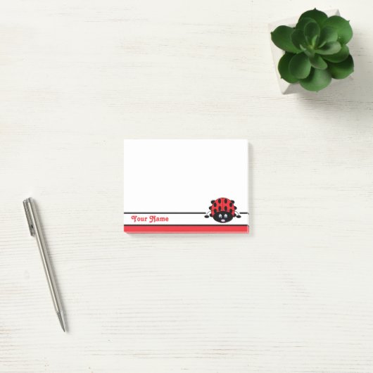 Gepersonaliseerde Red Ladybug Post-it® Notes (Kantoor)