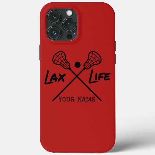 Gepersonaliseerde Red LAX (Lacrosse) Life Case-Mate iPhone Case (Achterkant)