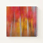 Gepersonaliseerde Red Leaf Autumn Bossen Art Scene Notitieboek (Achterkant)