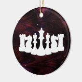 Gepersonaliseerde Red Nebula Chess Ornament (Links)