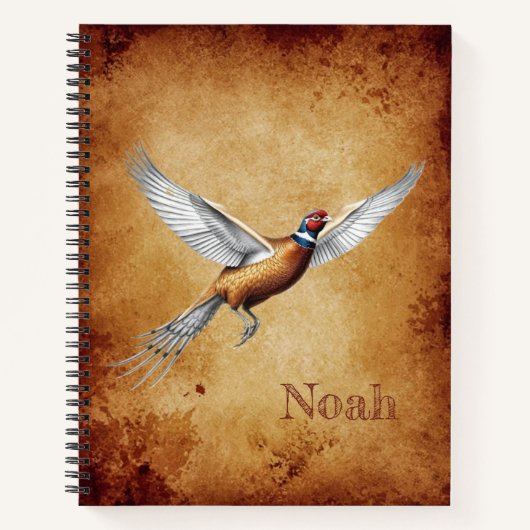 Gepersonaliseerde Red Neck Pheasant Journal Notiti Notitieboek (Voorkant)