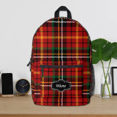 Gepersonaliseerde Red Plaid Rugzak