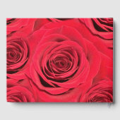 Gepersonaliseerde Red Rose Wedding gastenboek (Achterkant)