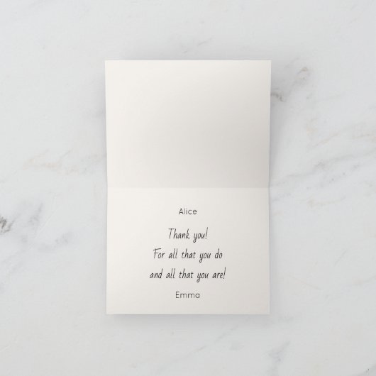 Gepersonaliseerde Red Tulip Dank u kaart (Binnen)