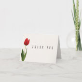 Gepersonaliseerde Red Tulip Dank u kaart (Voorkant)