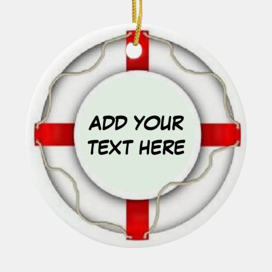 gepersonaliseerde reddingsmiddelen voor de scheepv keramisch ornament (Voorkant)