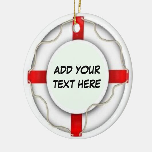 gepersonaliseerde reddingsmiddelen voor de scheepv keramisch ornament (Links)