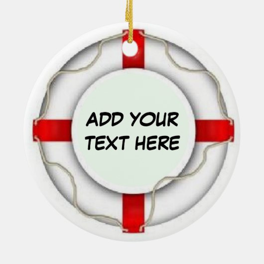 gepersonaliseerde reddingsmiddelen voor de scheepv keramisch ornament (Achterkant)