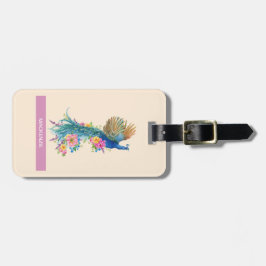 Gepersonaliseerde Regal Peacock Bagagelabel