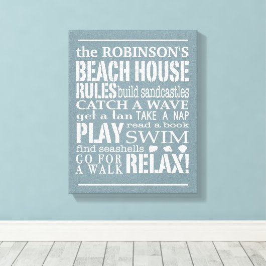 Gepersonaliseerde regels voor het winkelcentrum Bl Canvas Afdruk (Insitu (Houten vloer))