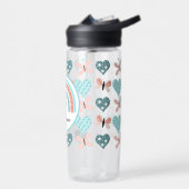 Gepersonaliseerde regenbogen, buiken en harten waterfles (Links)