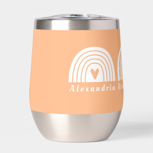 Gepersonaliseerde regenbogen perzik (Voorkant)