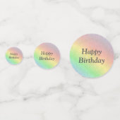 Gepersonaliseerde regenboog 100e verjaardag confetti (Achterkanten)