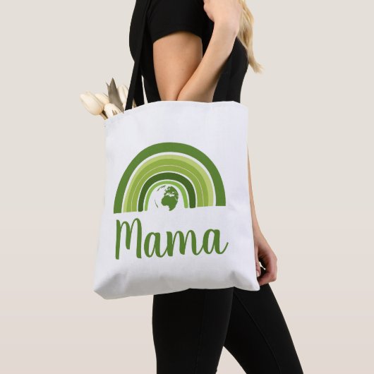 Gepersonaliseerde regenboog Aarde Mama Tote Bag (Dichtbij)