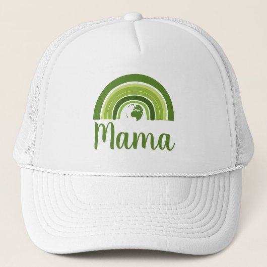 Gepersonaliseerde regenboog aarde Mama Trucker Pet (Voorkant)
