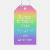 Gepersonaliseerde regenboog cadeaulabel (Voorkant)