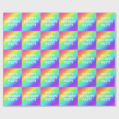 Gepersonaliseerde regenboog cadeaupapier (Vlak)