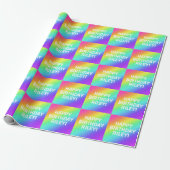 Gepersonaliseerde regenboog cadeaupapier (Uitgerold)