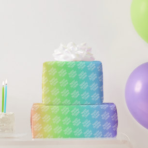 Gepersonaliseerde regenboog cadeaupapier