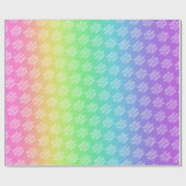 Gepersonaliseerde regenboog cadeaupapier (Vlak)