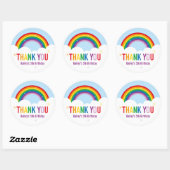 Gepersonaliseerde regenboog Dank u wel Ronde Stick Ronde Sticker (Vel)